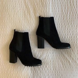 Coach Black Suede Ankle Boots Size 11